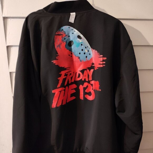 Jason Voorhees Friday the 13th Camp Crystal Reversable Jacket Size 2X-3X - Picture 1 of 12